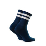 Jugend Sportsocken mit Streifen Kunst. 022 C309 marineblau und weiß