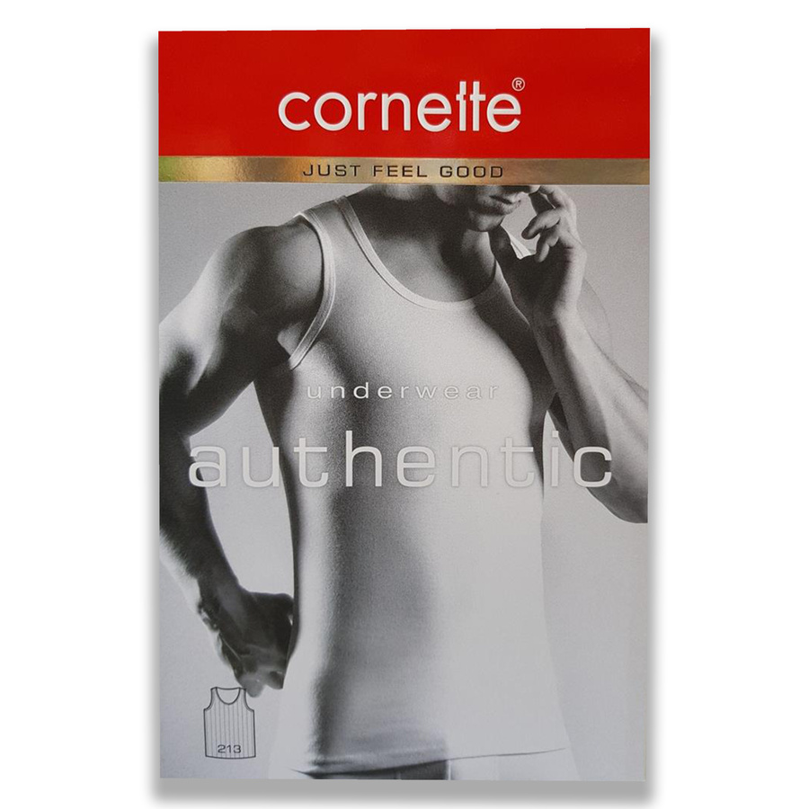 Koszulka Authentic 213 Ribbed szary melanż Cornette