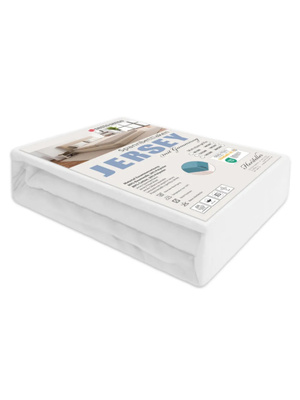 Sesto Senso Jersey Spannbettlaken – Baumwolle & Polyester, Elastisch, OEKO-TEX Zertifiziert, Atmungsaktiv, Weiß, Komfort für Schlafzimmer, Für Einzel- und Doppelbetten, Unisex, Pflegeleicht