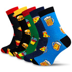 5X Bunte Fast Food Socken für Männer