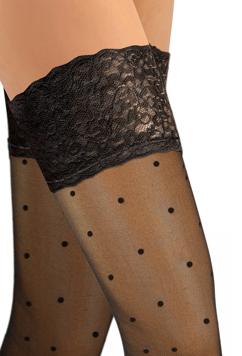 Selbsthaltende Strümpfe Serie Schwarz