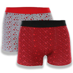 2X Männer Baumwolle Boxershorts für Valentinstag Geschenk Pfeil und Herz