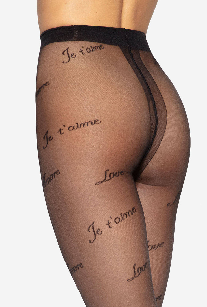 Gatta Lovely 04 gemusterte Strumpfhose mit Aufschrift