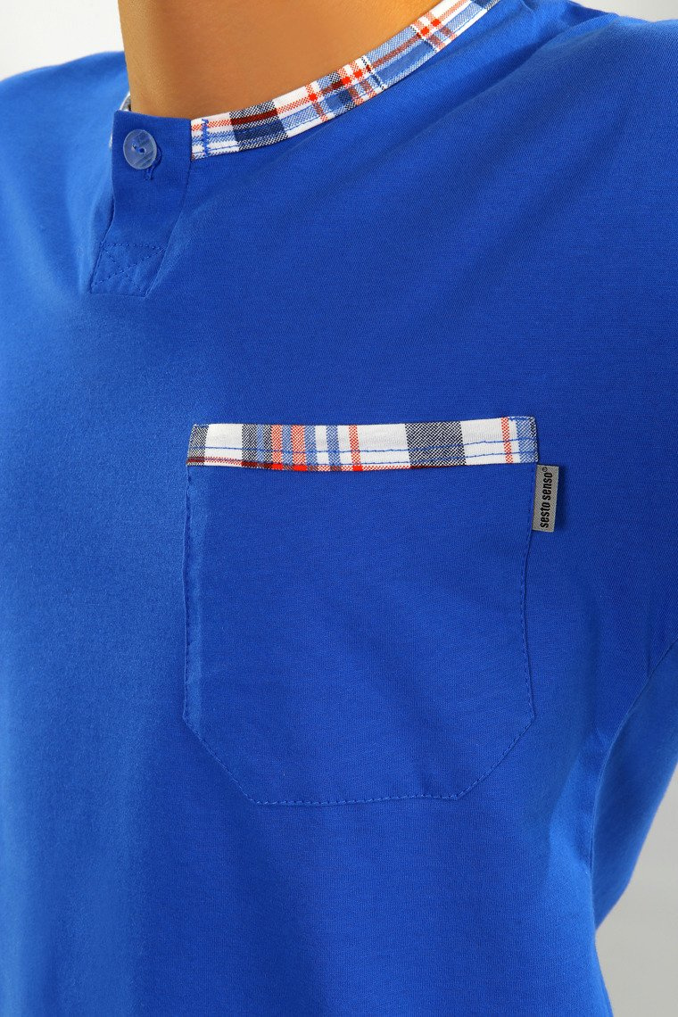 Herren Schlafanzug Serie Blau