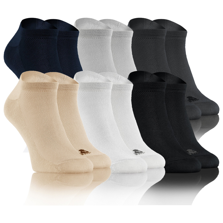 Sneakersocken Serie P73 Weiß/Beige/Schwarz/Blau/Grau
