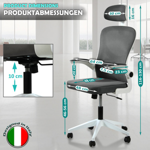 Bürosessel V1 dunkelgrau