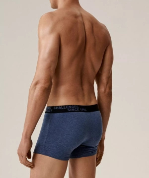 Atlantic Herren Baumwoll Boxershorts Set – Sportlicher Schnitt, Elastische Taille, Atmungsaktiv, Melange Farben: Grün, Weinrot, Blau, 3er Pack, Bequeme Unterwäsche für Männer, Herbst/Winter Kollektion 2025