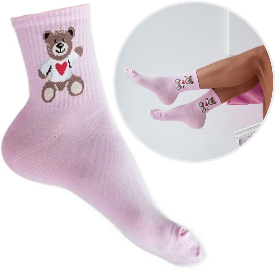 Damensocken Gemustert 200 Rosa