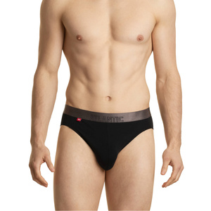 Atlantic Herren Sport Slips – Bequemer Unterwäsche aus Modal und Pima Baumwolle, Anatomic Fit, Schwarz, 4er Pack, Premium Kollektion
