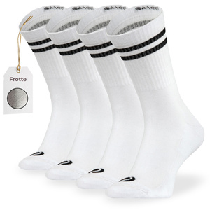 Lange Socken SKB04 Weiß Schwarz