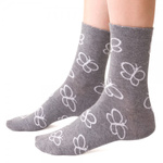 Damensocken Serie Gemustert Grau
