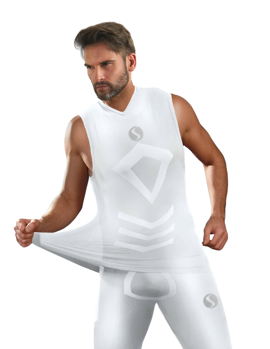 Ärmelloses Herrenunterhemd Thermo Active Weiß