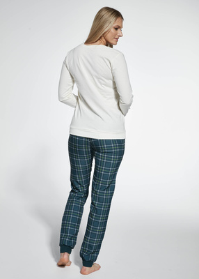 Damen Pyjama Serie 671 Kariert Grün