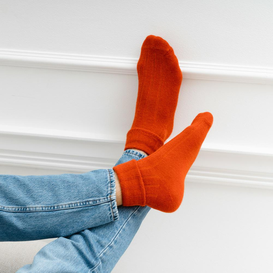 Skarpetki 50% z wełny alpaki art. 044 PR007 jasno różowe