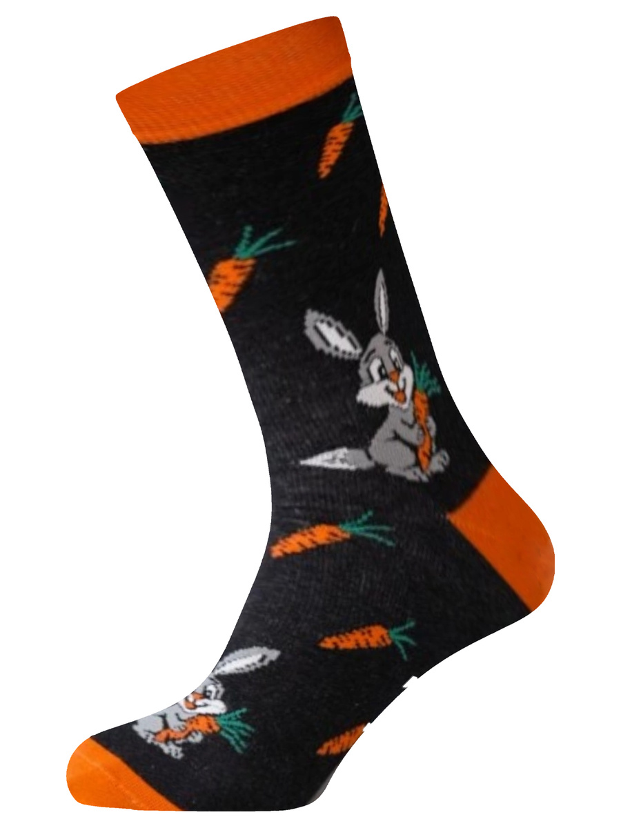 Herrensocken Kaninchen und Karotten