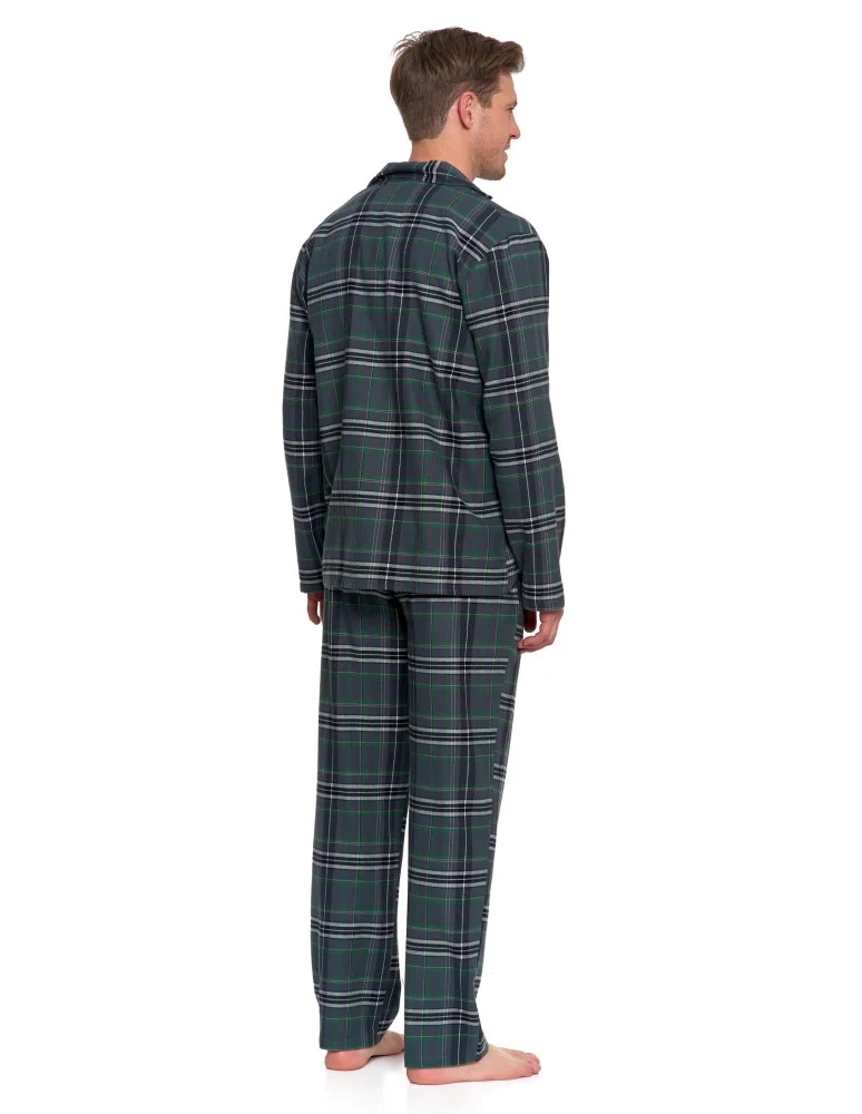 Pijama bărbătească flanelată PDM6700 model carouri