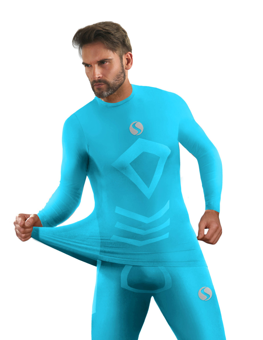 Funktionsshirt Thermo Active Blau