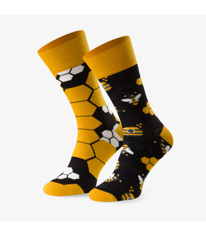 Bunte Socken Damen/Herren Bienen Schwarz Mehr Mode