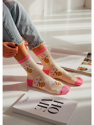 Damen-Socken Wzorzyste 200 Pfirsichfarben