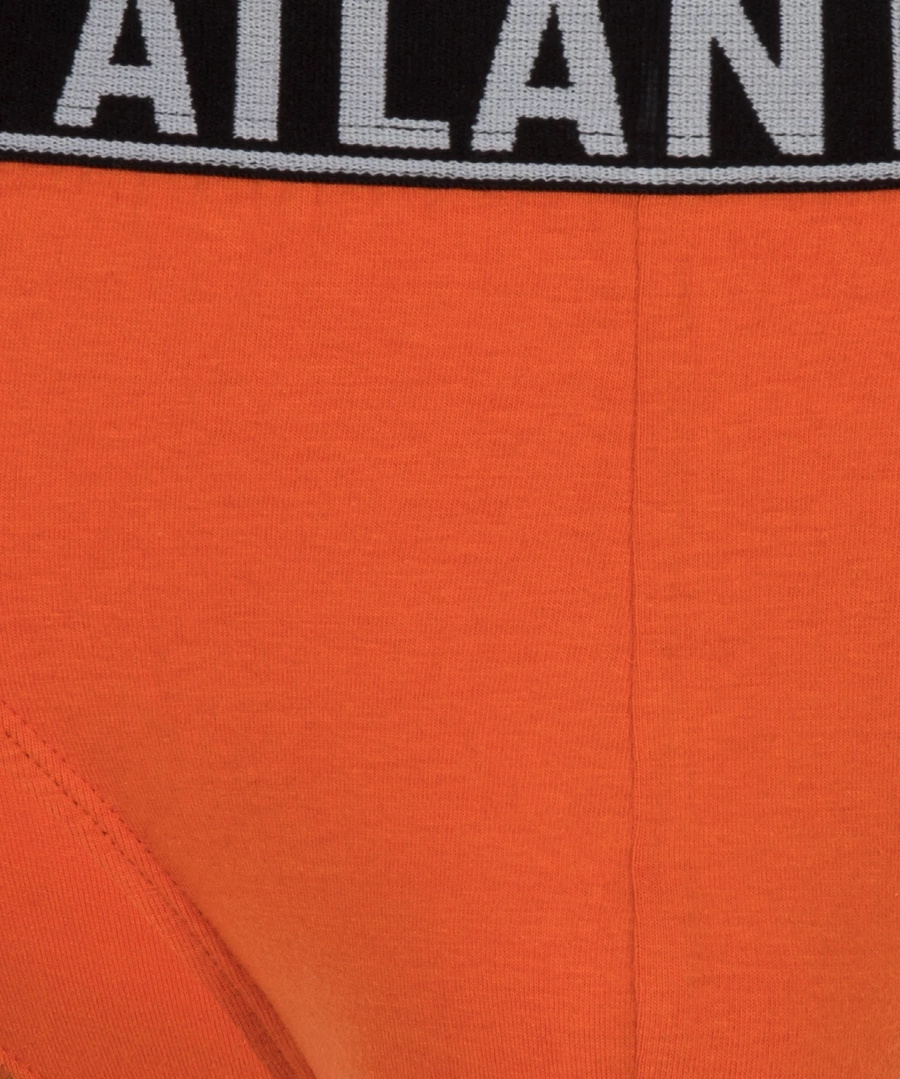 Atlantic Herren Sport Slips Set – Bequeme Baumwolle mit Elastan, Atmungsaktiv, 3er Pack, Farben: Orange, Grau, Khaki, Für Männer