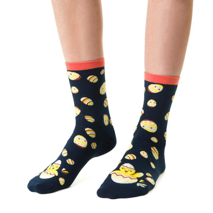 Weihnachtssocken in Weihnachtsmannform. 136 CO058 marineblau