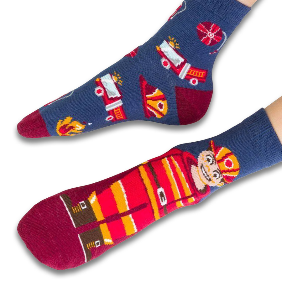 Socken für Jungen mit Feuerwehrmann-Motiven. 014 CF373 Denim