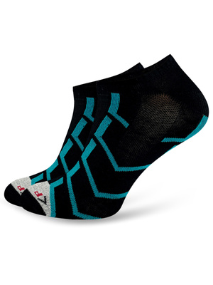 Sneaker-Socken Serie P73 Schwarz/Blau