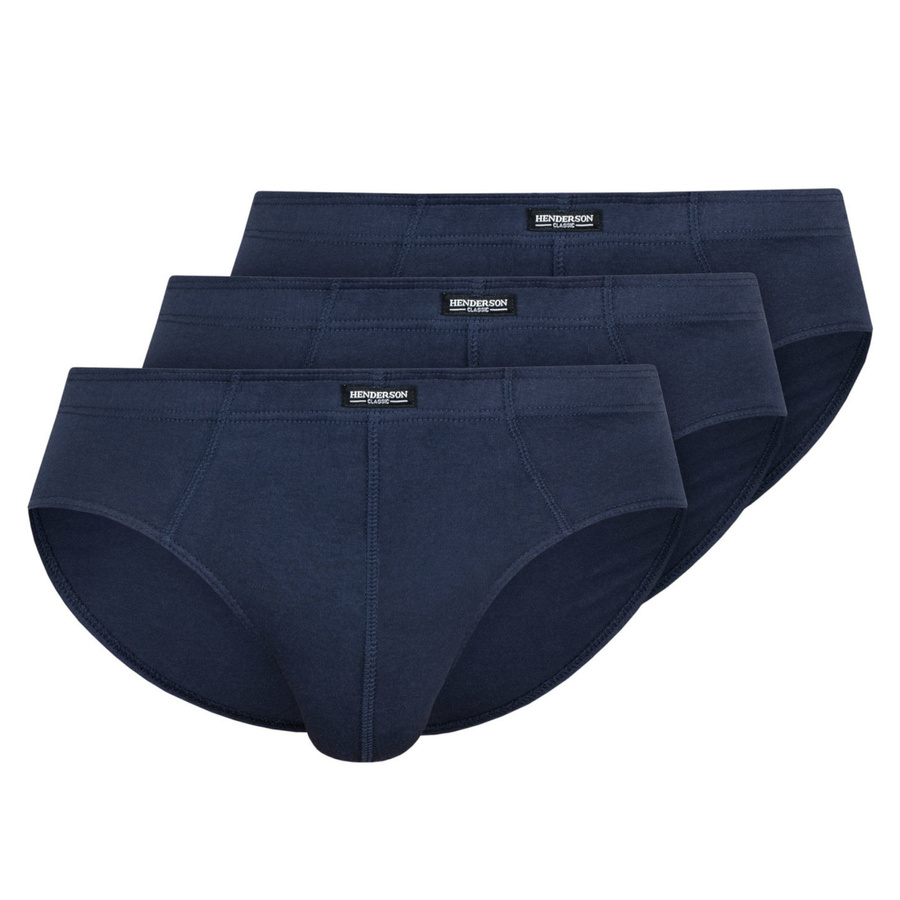 Henderson Herren Unterhosen Classic 3er Pack – Komfortable Baumwollunterwäsche, Anatomic Design, Versteckter Bund, Ohne Muster, Basic Kollektion, Für Männer