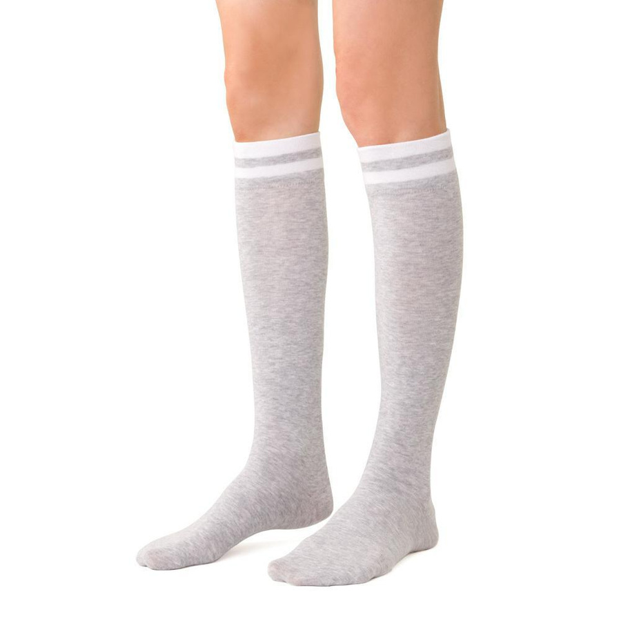 Podkolanówki damskie wzorowane art. 072 granatowe Steven