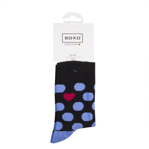 Schwarze SOXO GOOD STUFF Kindersocken mit Tupfen 