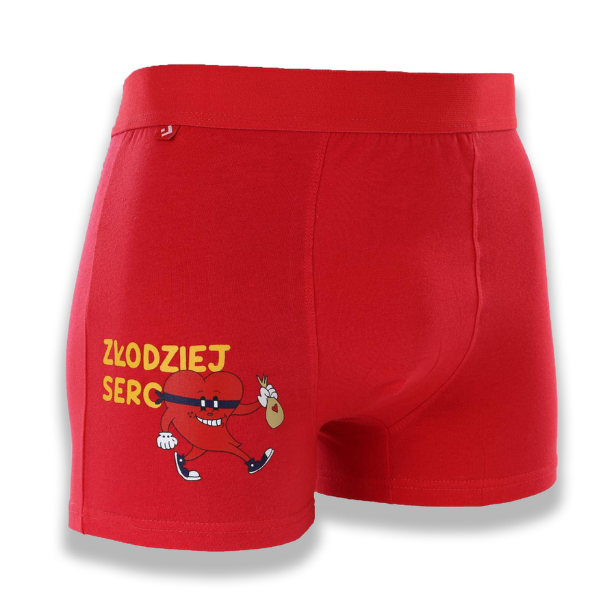 Boxershorts Valentinsserie grau, rot