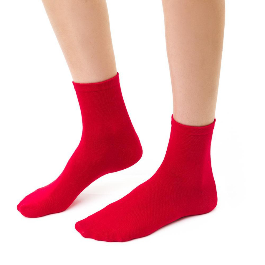 Frauensocken Kunst. 037 rot Steven