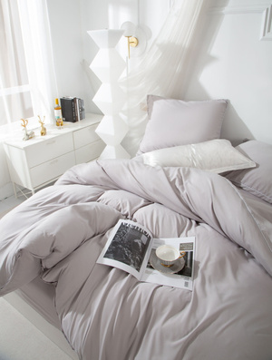 Bettwäsche Queen Grau Weiß