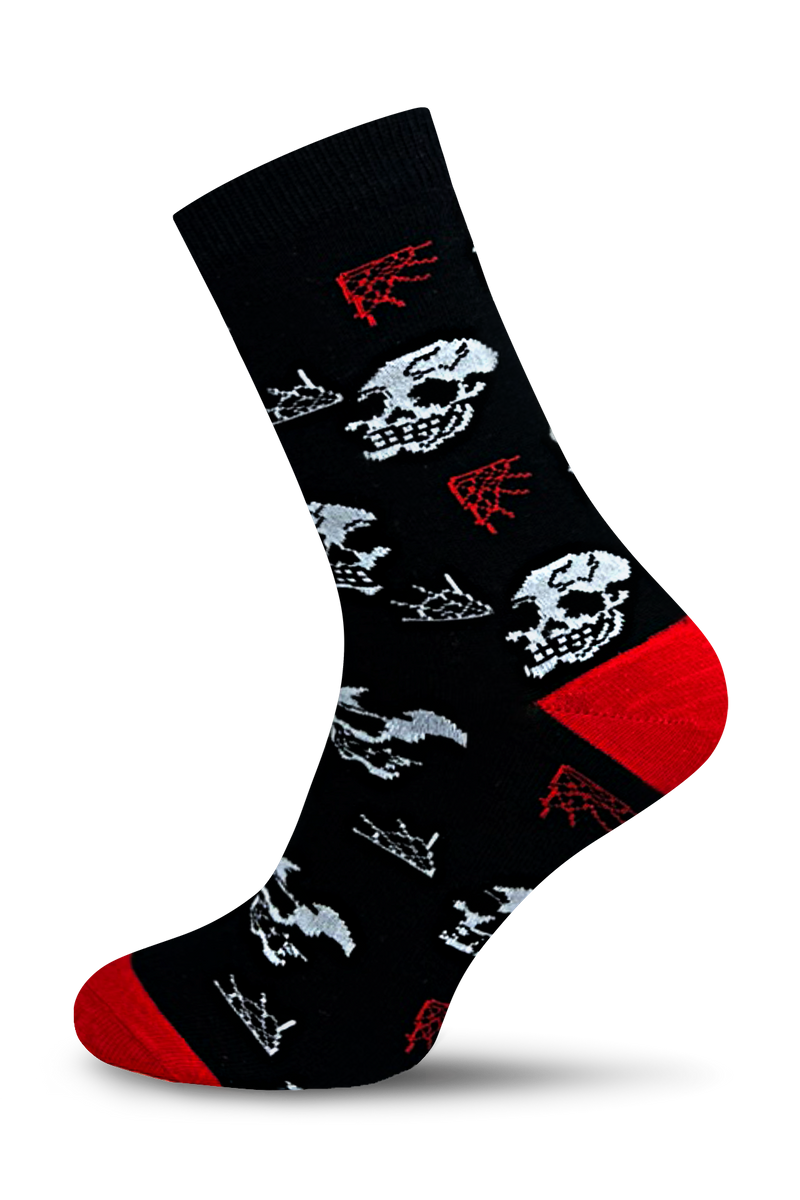 5X Bunte Herrensocken für Halloween