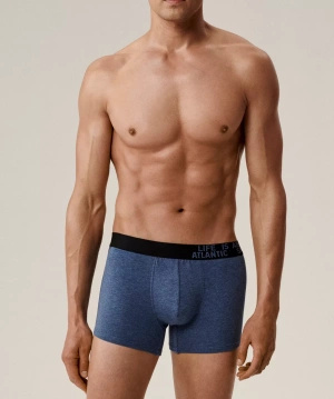 Atlantic Herren Baumwoll Boxershorts Set – Sportlicher Schnitt, Elastische Taille, Atmungsaktiv, Melange Farben: Grün, Weinrot, Blau, 3er Pack, Bequeme Unterwäsche für Männer, Herbst/Winter Kollektion 2025