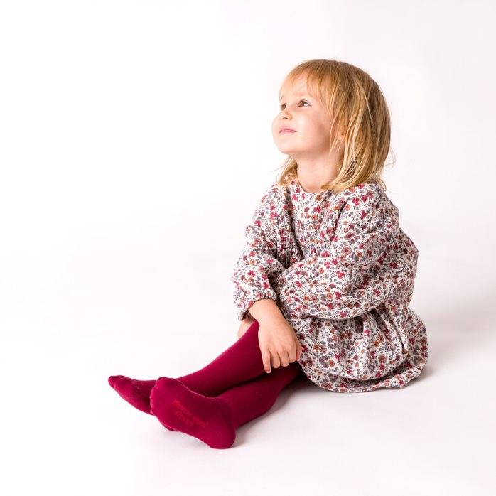 Rajstopki z wełny merino art. 130 TP003 bordowy