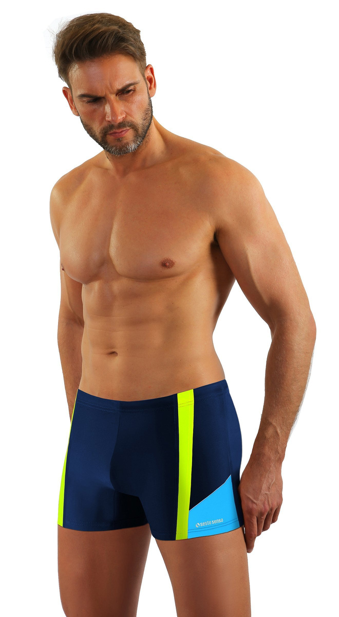 Badeboxershorts Herrenserie Blau