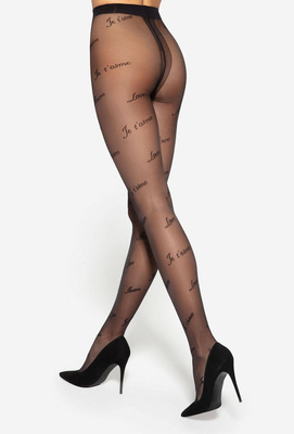 Gatta Lovely 04 gemusterte Strumpfhose mit Aufschrift