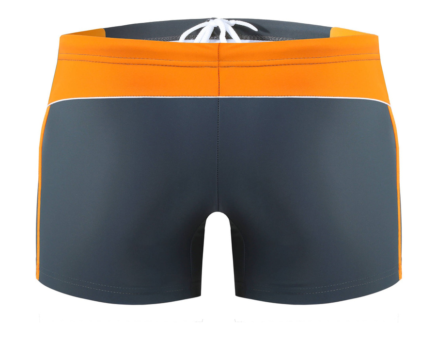 Badeboxer Herren BD384 Grau-Orange
