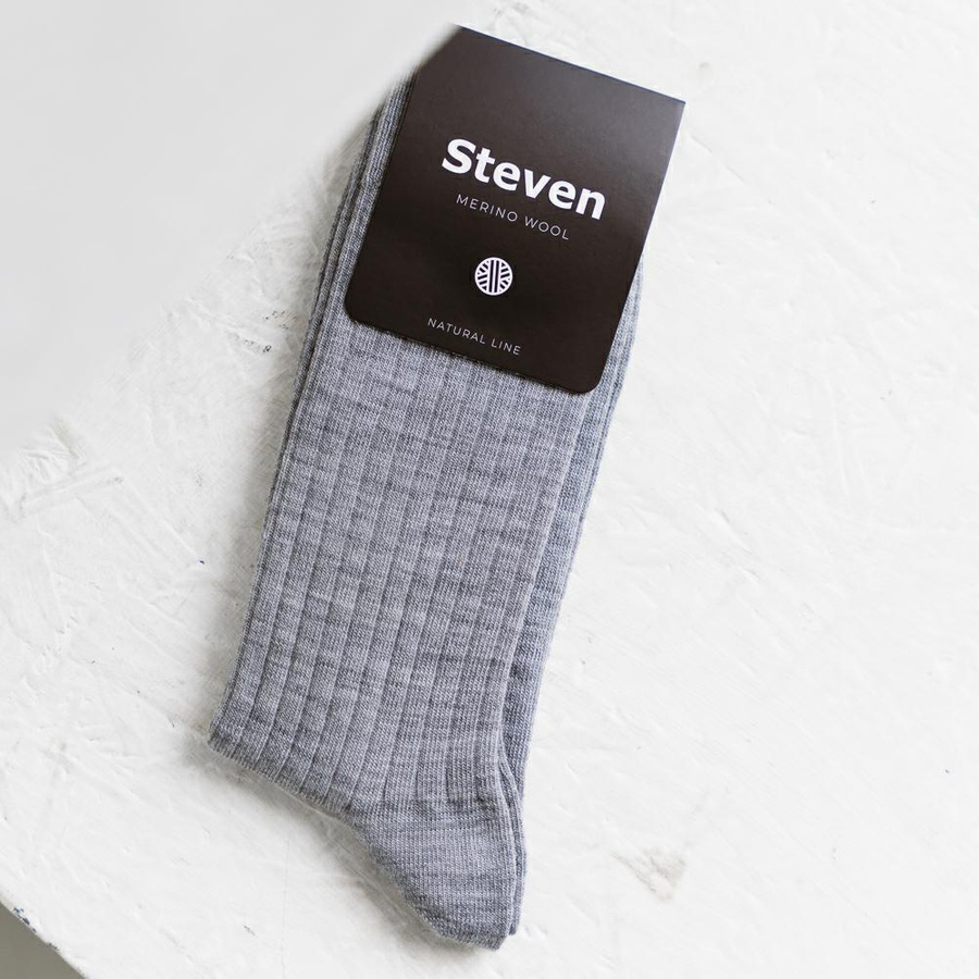 Skarpety męskie z wełny merino bezuciskowe art. 130 Steven