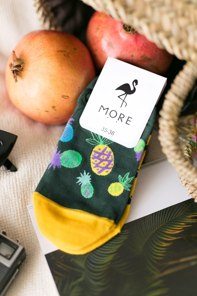 Damen/Herren farbige Füße Ananas Mehr Mode