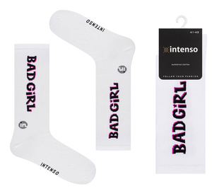 Super Retro-Socken mit Aufschriften für ihr Bad Girl