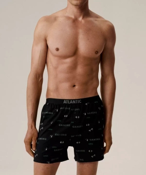 Lockere Boxershorts 2mbx-084 Schwarz und Khaki