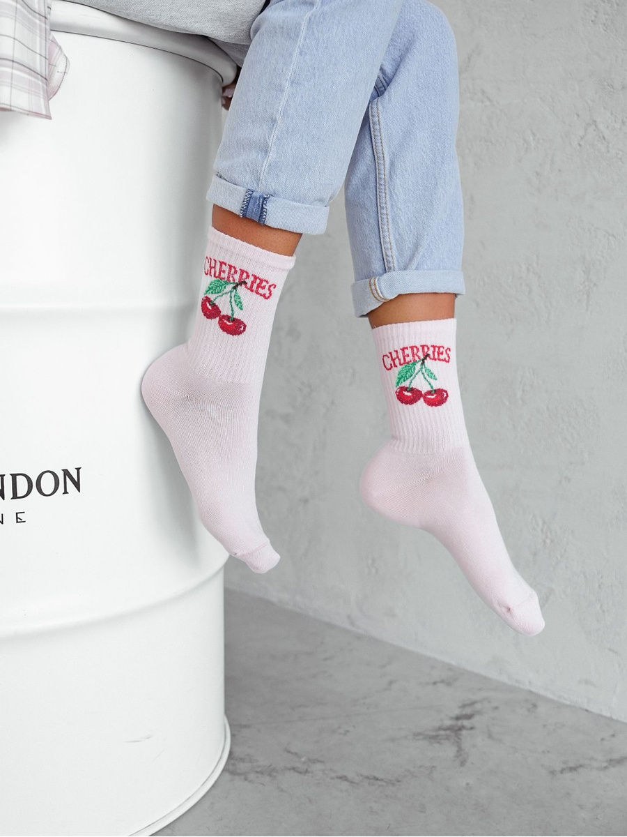 Damen Socken Wzorzyste 200 Puderrosa