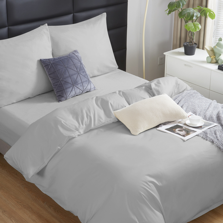 Lenjerie de pat Satinată Gri deschis