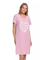 Short-sleeved cotton nightgown