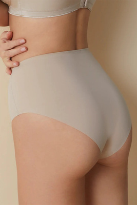 MAXI BRAGA 503 high-waisted panties, tierra-beige