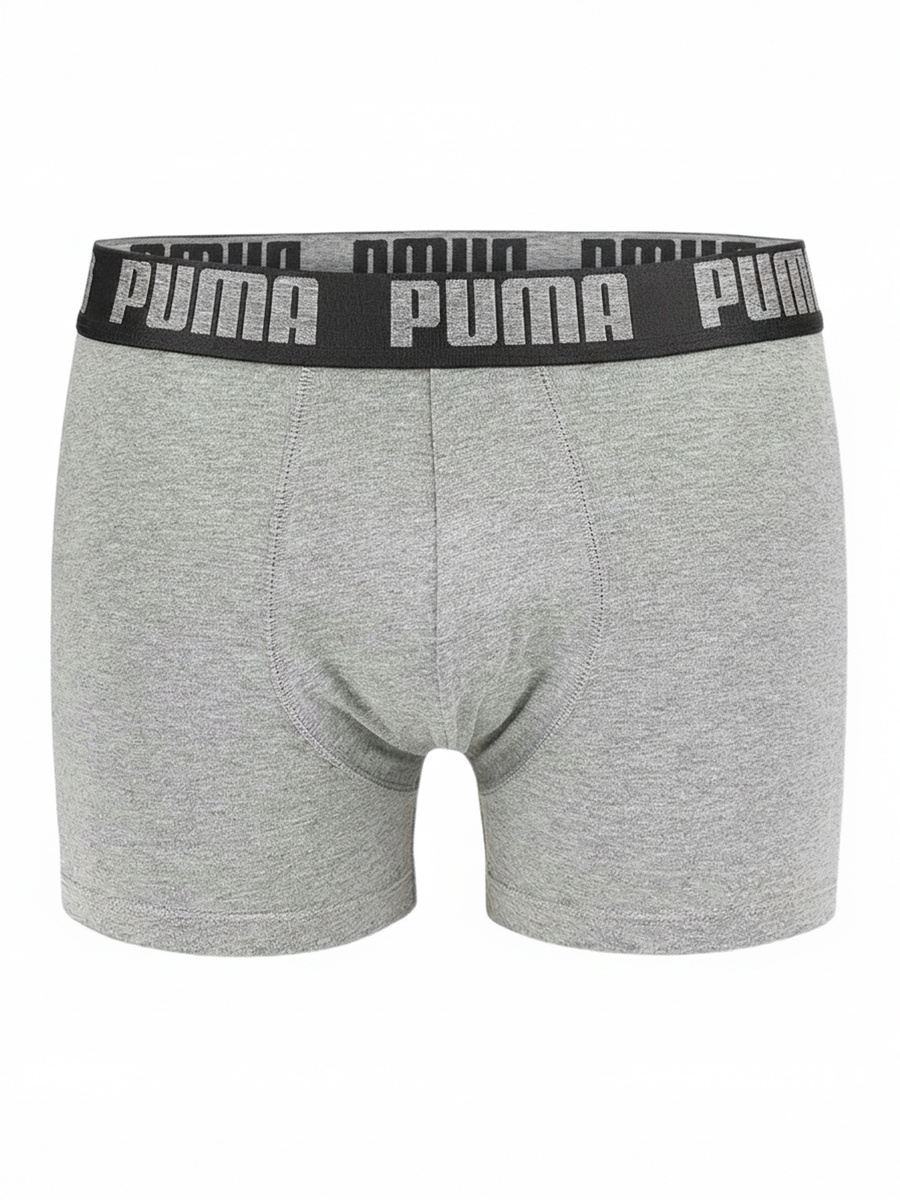 Men's Boxer Shorts 2 Pack Puma Comfort Stretch Grey/Black