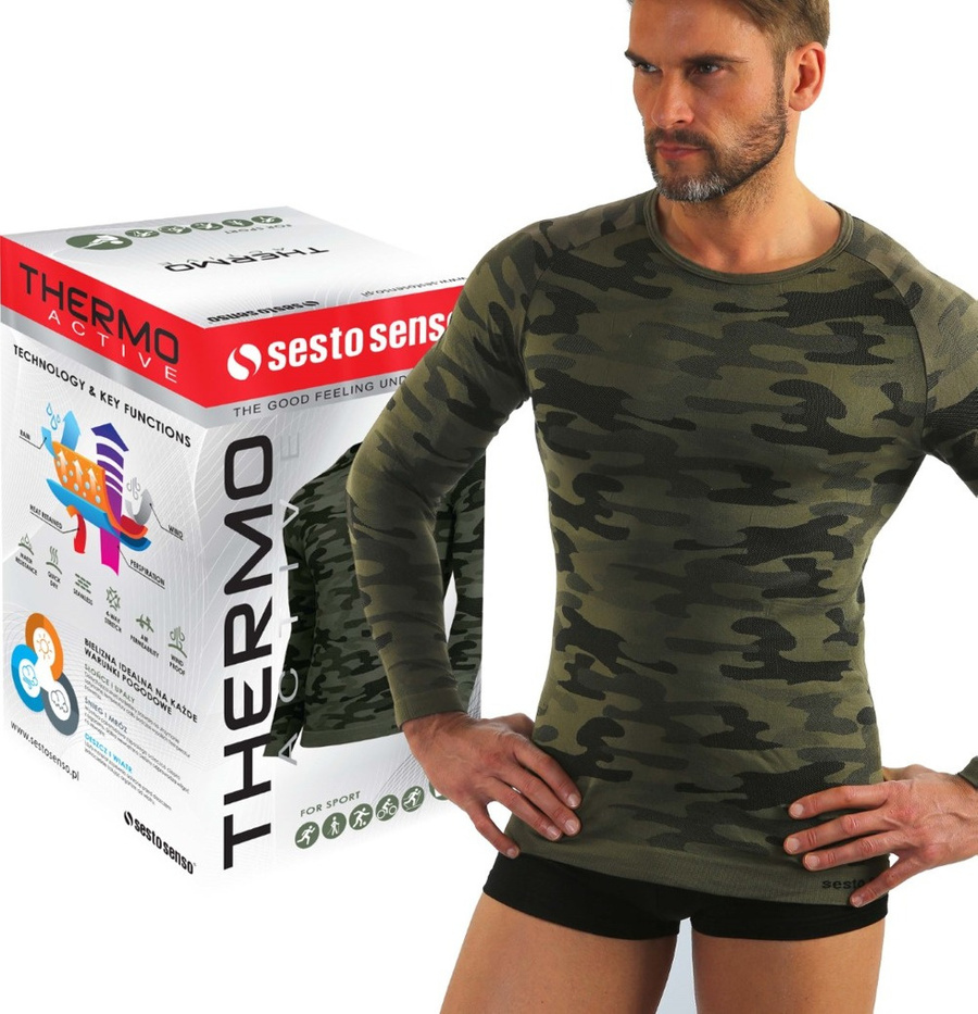 Thermo-Shirt Thermo Active Tarnfarbe