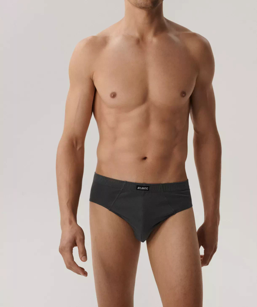 Herrenslips Serie 3BMP-006 Grau/Schwarz/Weiß